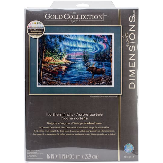 Dimensions&#xAE; Gold Collection Northern Night Counted Cross Stitch Kit